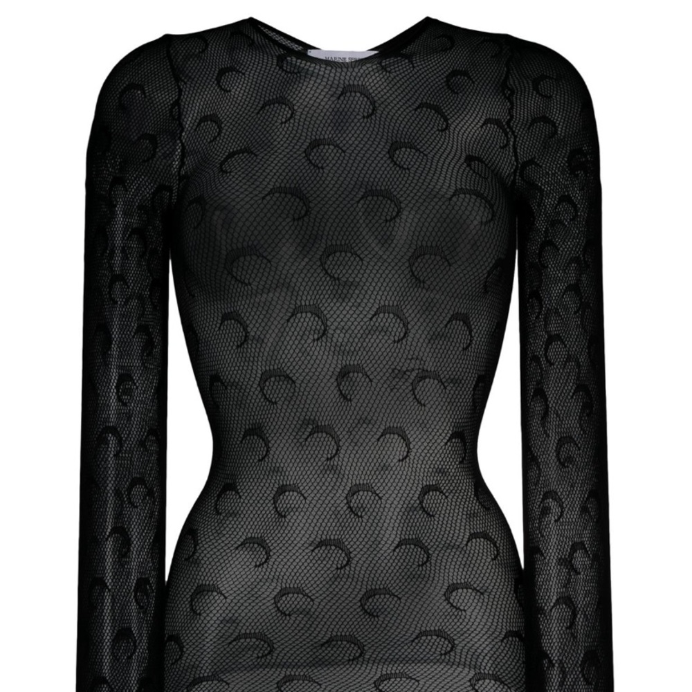 Marine Serre Mesh Moon Top, Size XL